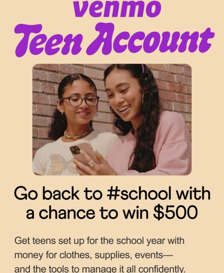 Venmo "Teen" Back to School Sweepstakes